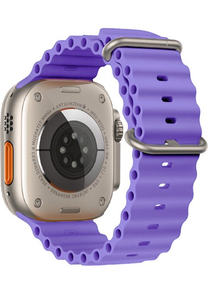 Apple Watch 7-8 41MM 6-5-4 40MM Marine Silikon Kayış Kordon 3-2-1 38MM