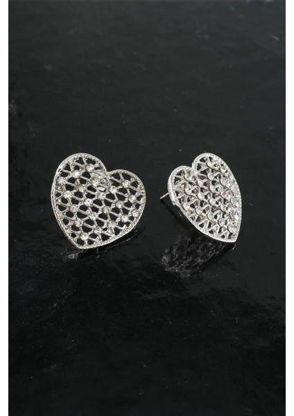 Kadın Kalp Figürlü 2.5 cm Zirkon Taşlı Küpe fiyatları