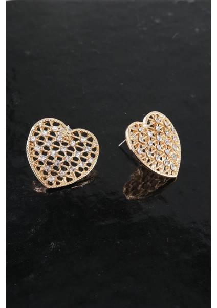 Kadın Kalp Figürlü 2.5 cm Zirkon Taşlı Küpe fiyatları