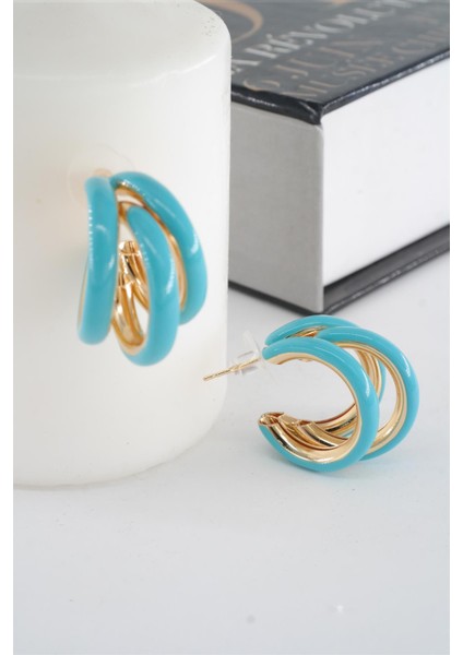 Kadın Vip Seri Kararmaz Mineli Boru Model 2.5 cm Küpe fiyatları