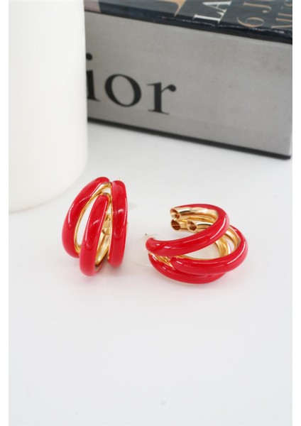 Kadın Vip Seri Kararmaz Mineli Boru Model 2.5 cm Küpe fiyatları