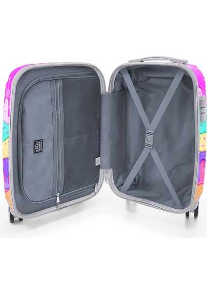Renkli Desenli Kabin Boy Valiz (50CM) 16539 fiyatları