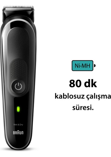 Series 3 MGK3440 Hepsi Bir Arada Şekillendirme Seti, 8’i 1 Arada Erkek Bakım Kiti