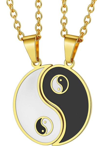 Erkek Kadın Gençler Için Paslanmaz Çelik Yin ve Yang Kolyeler, Taoizm Sembolü, Denge Kolyesi, Çiftler Kolyeleri, 2 Kişilik En Iyi Arkadaş Kolyeleri (Yurt Dışından)
