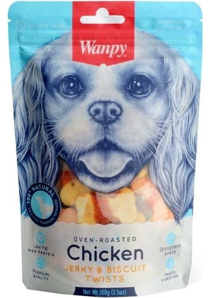 Bisküvi Üzeri Tavuk Sargılı Köpek Ödülü 100 gr