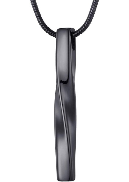 Erkekler ve Kadınlar Için Paslanmaz Çelik Kolye Kolye, Link Zincirli Unisex Twisted Cube Bar Kolye (Yurt Dışından)