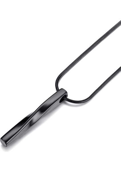 Erkekler ve Kadınlar Için Paslanmaz Çelik Kolye Kolye, Link Zincirli Unisex Twisted Cube Bar Kolye (Yurt Dışından) fiyatları