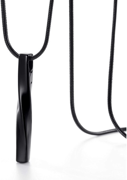 Erkekler ve Kadınlar Için Paslanmaz Çelik Kolye Kolye, Link Zincirli Unisex Twisted Cube Bar Kolye (Yurt Dışından) modelleri