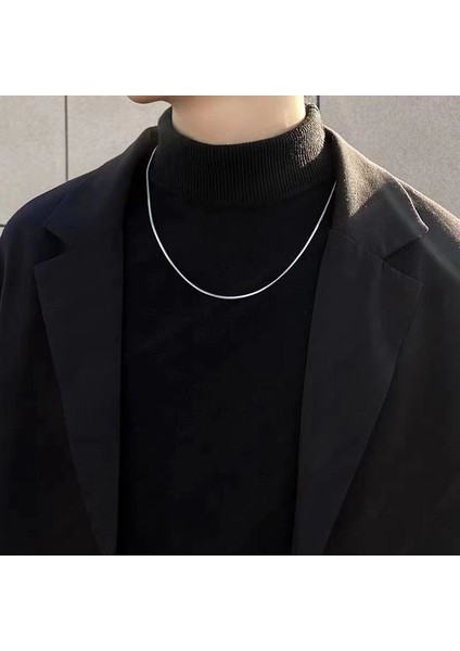 Erkek Titanyum Çelik Kolye - Gümüş (Yurt Dışından) indirimleri