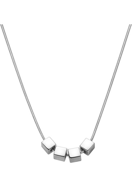 Titanyum Çelik Kolye - Gümüş (Yurt Dışından)