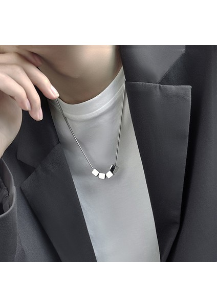 Titanyum Çelik Kolye - Gümüş (Yurt Dışından) modelleri