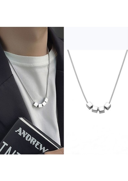 Titanyum Çelik Kolye - Gümüş (Yurt Dışından) indirimleri