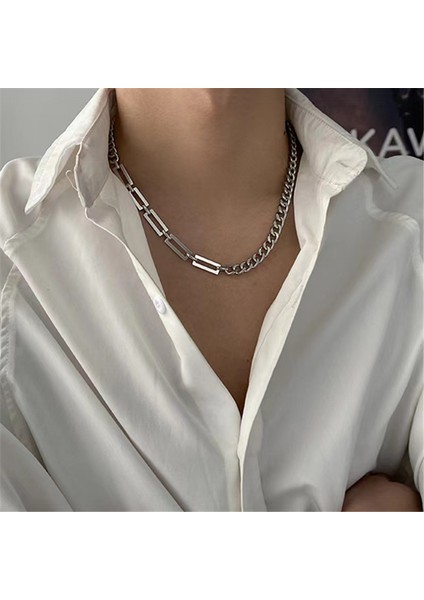 Çelik Kolye - Gümüş (Yurt Dışından) fırsatları