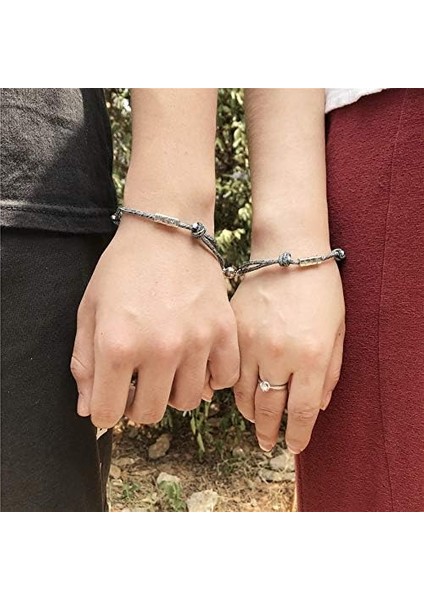 Adet Çift Kolye Bilezikler Onun ve Onun Cz Kalp Seni Seviyorum Çift Kolye Eşleşen Bilezikler Kadın Erkek Için (Yurt Dışından)