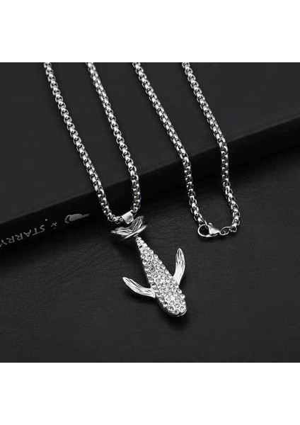 Erkekler ve Kadınlar Için Balina Kolye Kolye Moda Hip Hop Taklidi Kolye Çift Aksesuarları (Yurt Dışından)