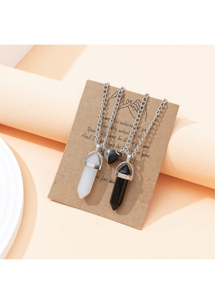 Adet Karşılıklı Cazibe Çift Eşleşen Kristal Altıgen Kolye Kolye Ayarlanabilir Aşk Kalp Doğal Taş Çakra Kolye Kadın Erkek Erkek Kız Genç Meditasyon Takı Doğum Günü Hediyesi (Yurt Dışından) fiyatları