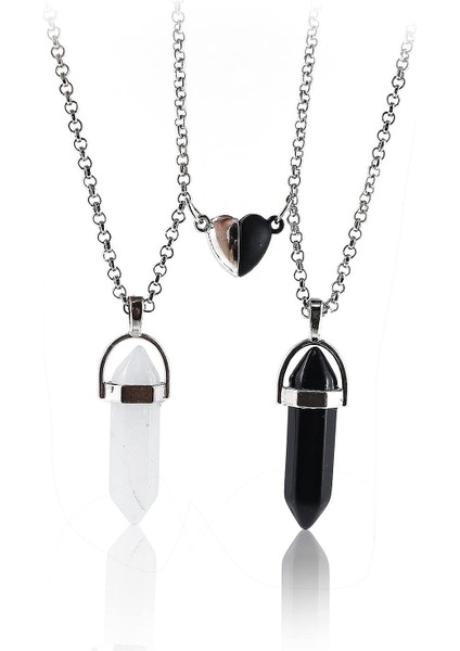 Adet Karşılıklı Cazibe Çift Eşleşen Kristal Altıgen Kolye Kolye Ayarlanabilir Aşk Kalp Doğal Taş Çakra Kolye Kadın Erkek Erkek Kız Genç Meditasyon Takı Doğum Günü Hediyesi (Yurt Dışından) modelleri