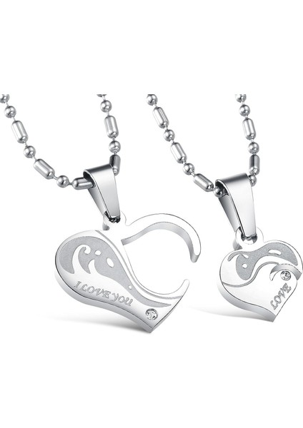 His & Hers Eşleştirme Seti Titanyum Paslanmaz Çelik Çift Kalbim Sadece Senin Için Kolye Kolye Aşk Tarzı Hediye Kutusunda (Yurt Dışından) fiyatları
