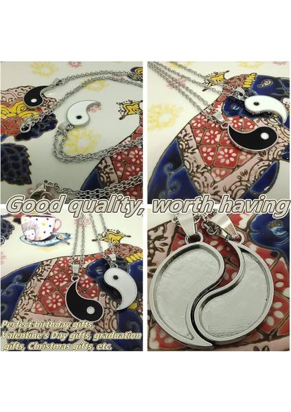 La Lune Dostluk Unicorn Zinciri Için En Iyi Arkadaş Kolye, Kırık Kalp Kolye, Gökkuşağı Ekleme Kolye, Yin Yang Kolye En Iyi Arkadaşlar Için Hediye, Çiftler Kolye Kolye Seti (Yurt Dışından)