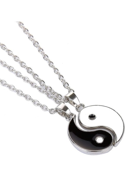 Adet Yin Yang Eşleşen Çiftler Bulmaca Kolye Kolye Paslanmaz Çelik Güneş ve Ay Onun ve Onun Sevgilisi Için En Iyi Arkadaşlar Dostluk Takı (Yurt Dışından)