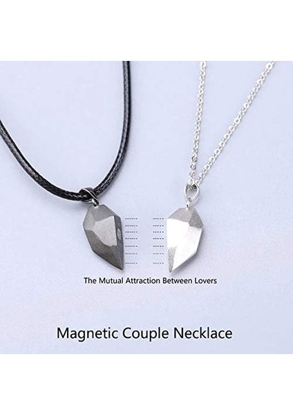 Kalp Eşleşen Kolyeler Wish Stone 2 Çiftler Için Manyetik Yarım Kalp Kolyeler Best Friend Kolyeler (Yurt Dışından) fiyatları