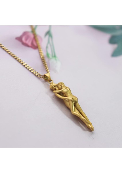 Sevgi Dolu Sarılma Kolyesi Çiftler Için O'na ve O'na Kolye, Sevgililer Günü Kucaklama Zincir Kolye Moda Kolye, Kadın Erkek Aşıklar Için Takı Hediyesi (Yurt Dışından) modelleri