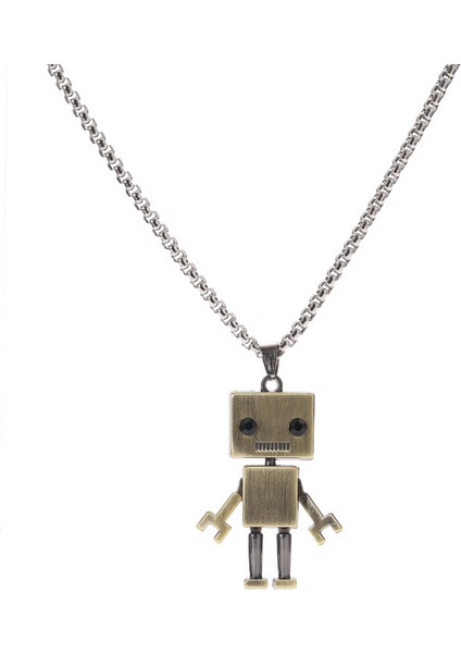 Robot Figürlü Kolye - Bakır (Yurt Dışından)