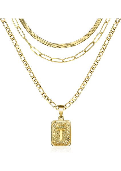 Kadın Erkek Genç Kızlar Için Ilk Altın Kolye En Iyi Arkadaş Moda Trendy Figaro Zincir Kare Harfler Paslanmaz Çelik Kolye Kolye Kişiselleştirilmiş 26 Alfabe 18K (Yurt Dışından)