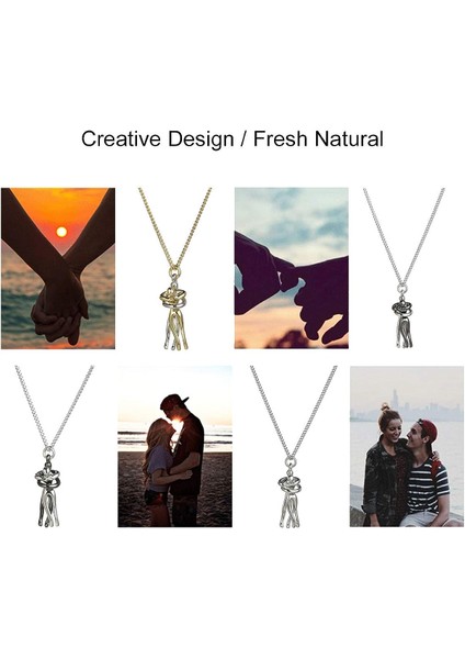 Kadınlar Için Sevgililer Günü Kolyesi Sevgi Kucaklama Kolyesi Çiftler Onun ve Onun Için Kolye Paslanmaz Çelik Zincir Kolye Kadın Erkek Için Sevgililer Günü Hediyesi (Yurt Dışından) modelleri