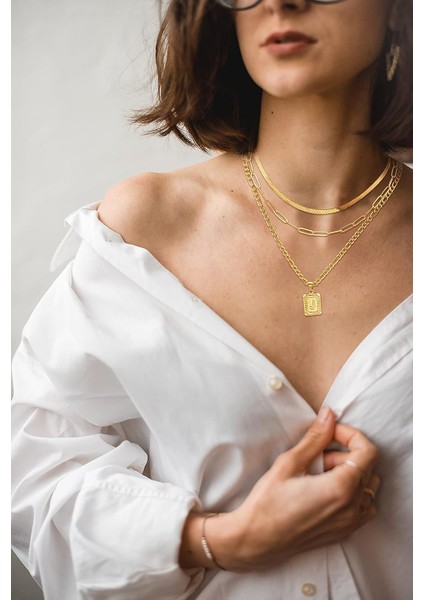 Kadın Erkek Genç Kızlar Için Ilk Altın Kolye En Iyi Arkadaş Moda Trendy Figaro Zincir Kare Harfler Paslanmaz Çelik Kolye Kolye Kişiselleştirilmiş 26 Alfabe 18K (Yurt Dışından) fiyatları