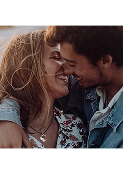 Bulmaca Eşleştirme Kolye, Çift Kolye Deri Halat Zincir Kedi Bulmaca Eşleştirme Kolye Paslanmaz Çelik Kolye Takı Bff Kolye Kadın Erkek (Yurt Dışından)
