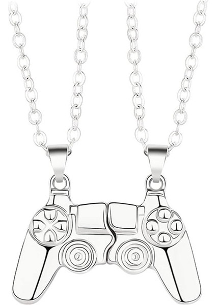 2 Adet Manyetik Kolye Çekicilik Benzersiz Renkli Bling Oyun Konsolu Çift Kolyeler Günlük Giyim (Yurt Dışından)