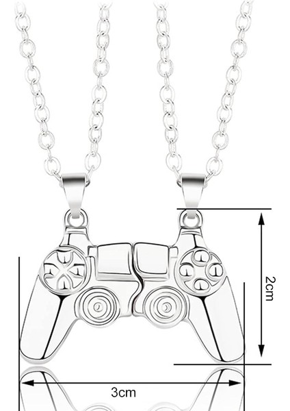 2 Adet Manyetik Kolye Çekicilik Benzersiz Renkli Bling Oyun Konsolu Çift Kolyeler Günlük Giyim (Yurt Dışından) modelleri