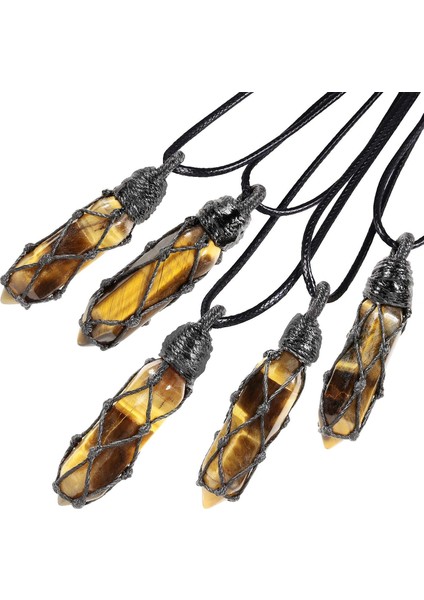 Ayarlanabilir Kordonlu Unisex Sarılmış Taş Değnek Kolye Için Altıgen Kristal Puan Kolye Kolye (Yurt Dışından) fırsatları