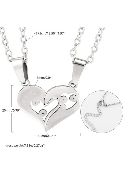 Yin Yang Eşleşen Çiftler Kolyeler Bff Bilezikler 2'li Set: Kadın Erkek Kalp Bulmaca Dostluk Kolye En Iyi Arkadaşlar Için Ilişki Bilezikleri (Yurt Dışından)