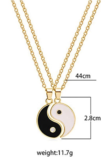 Paslanmaz Çelik Kolye Kadın Erkek Yin Yang Bulmaca Eşleştirme Kolye Zincir Bağlantı Çift Kolye Moda Takı Hediye Gümüş Altın Renk (Yurt Dışından) fiyatları