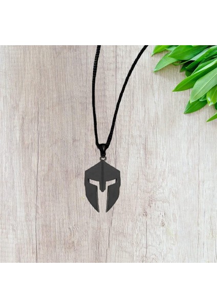 Spartan Kask Kolye Kolye Hip Hop Erkekler Kadınlar Çift Kolye Kolye Severler Için Rapçi Paslanmaz Çelik Takı (Yurt Dışından)