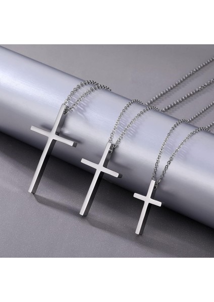 Erkekler Için Çapraz Kolye Paslanmaz Çelik Siyah Altın Gümüş Çapraz Kolye Zinciri 11 16 20 Inç (Yurt Dışından) fiyatları