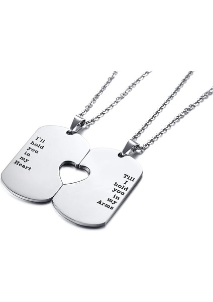 Takı Onun ve Onun Paslanmaz Çelik Eşleşen Kalp Dogtag Aşk Alıntı Oyulmuş Kolye Kolye, Çiftler Kolye, Onun ve Onun Için Sevgililer Günü Hediyesi (Yurt Dışından)