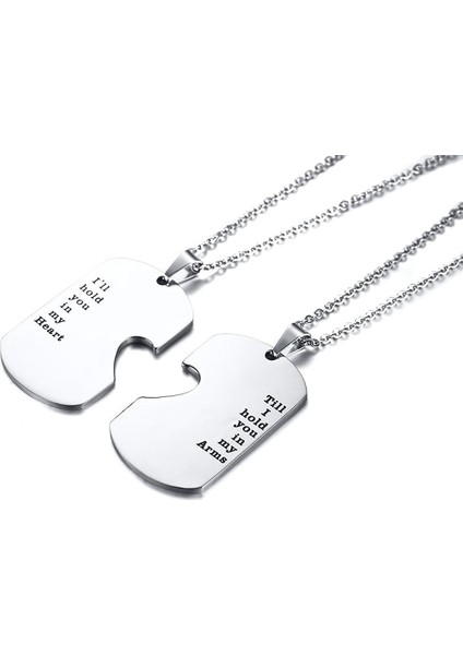 Takı Onun ve Onun Paslanmaz Çelik Eşleşen Kalp Dogtag Aşk Alıntı Oyulmuş Kolye Kolye, Çiftler Kolye, Onun ve Onun Için Sevgililer Günü Hediyesi (Yurt Dışından)