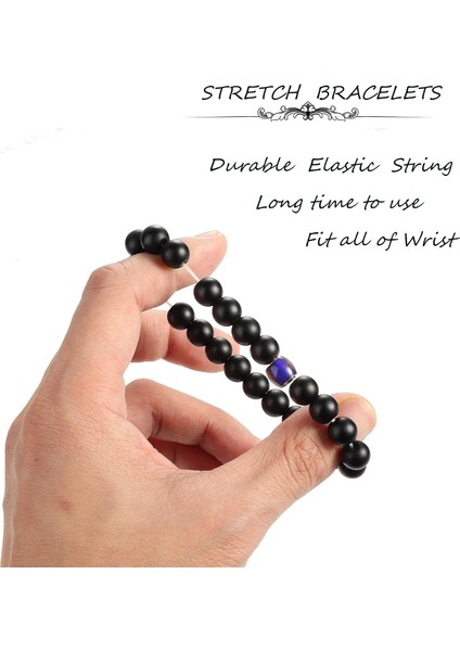 4 Adet Çiftler Mesafe Kolye Bilezik Seti Kadın Erkek Kalp Eşleştirme Yüzük Kolye 8mm Mood Boncuk Braclact Severler Için Sevgililer Günü Hediyeleri (Yurt Dışından) fırsatları