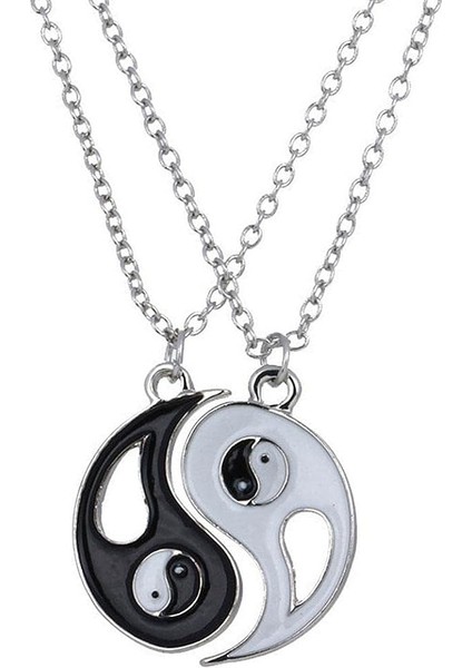 Adet Yin Yang Kolye Kolye Erkekler Kadınlar Için Ayarlanabilir Çift Best Friend Zincir Kolye Seti Uzun Mesafe Kız Arkadaşı Erkek Arkadaşı Doğum Günü Hediyeleri Için Kolye Eşleştirme (Yurt Dışından)