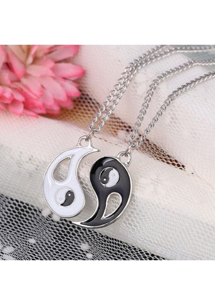 Adet Yin Yang Kolye Kolye Erkekler Kadınlar Için Ayarlanabilir Çift Best Friend Zincir Kolye Seti Uzun Mesafe Kız Arkadaşı Erkek Arkadaşı Doğum Günü Hediyeleri Için Kolye Eşleştirme (Yurt Dışından)