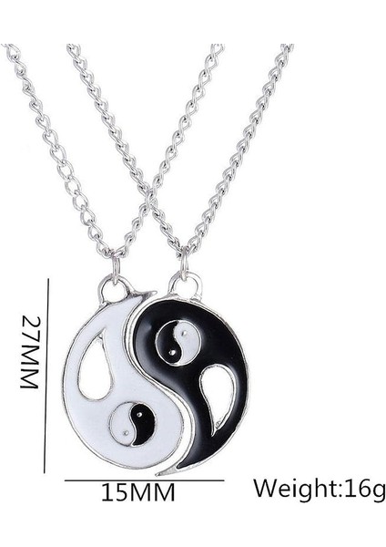 Adet Yin Yang Kolye Kolye Erkekler Kadınlar Için Ayarlanabilir Çift Best Friend Zincir Kolye Seti Uzun Mesafe Kız Arkadaşı Erkek Arkadaşı Doğum Günü Hediyeleri Için Kolye Eşleştirme (Yurt Dışından)