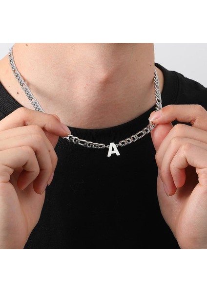 Ilk Az Figaro Zincir Kolye Erkekler Için Erkek Kadın Mektup Kolye Paslanmaz Çelik 6.5mm 18 + 2 Inç Takı Hediye Erkek Arkadaşı Koca Oğul (Yurt Dışından) fiyatları