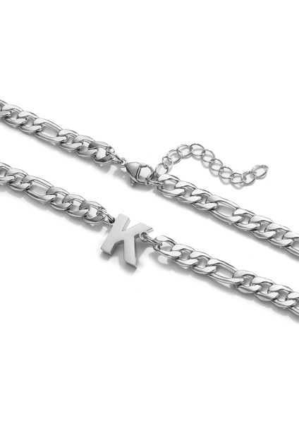 Ilk Az Figaro Zincir Kolye Erkekler Için Erkek Kadın Mektup Kolye Paslanmaz Çelik 6.5mm 18 + 2 Inç Takı Hediye Erkek Arkadaşı Koca Oğul (Yurt Dışından) modelleri
