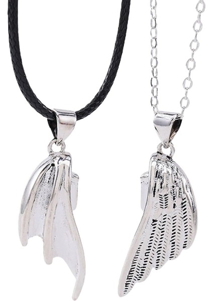 Yaratıcı Kolye Kolye, 1 Çift Eşleşen Kolye Manyetik Melek Kanat Yaratıcı Tüm Maç Çift Kolye Hediye Için, (Yurt Dışından)