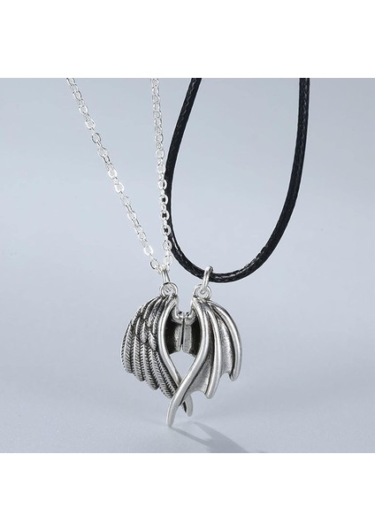 Yaratıcı Kolye Kolye, 1 Çift Eşleşen Kolye Manyetik Melek Kanat Yaratıcı Tüm Maç Çift Kolye Hediye Için, (Yurt Dışından) fırsatları