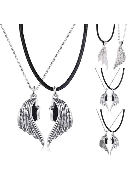 Yaratıcı Kolye Kolye, 1 Çift Eşleşen Kolye Manyetik Melek Kanat Yaratıcı Tüm Maç Çift Kolye Hediye Için, (Yurt Dışından) indirimleri