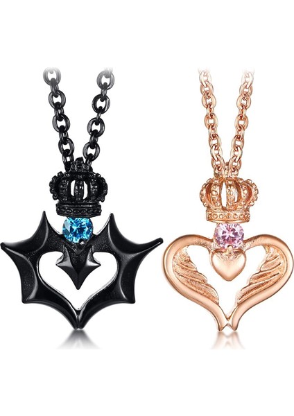 ve Onun Kolye Paslanmaz Çelik Eşleşen Kalp Kolye Düğün Cz Için Seni Seviyorum (Yurt Dışından) fiyatları